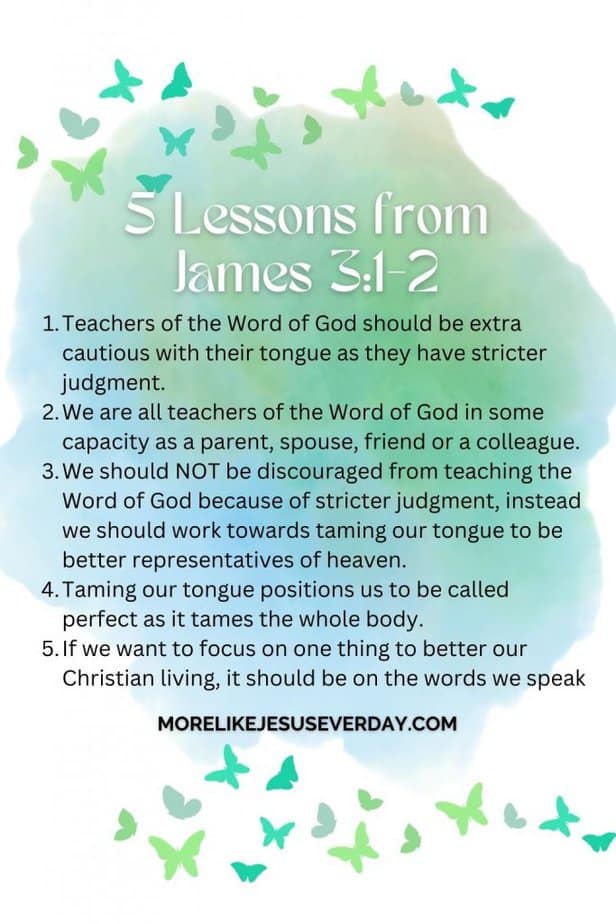 5 Lessons from James 3:1-2