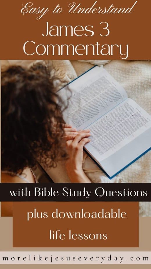 James 3 Commentary with Bible Study Questions plus Downloadable Life Lessons