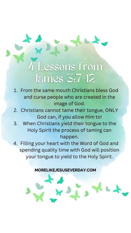 Life lessons from James 3:7-12